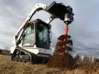 Аренда услуги мини-погрузчика  Bobcat S18,гидромолот, гидробур, фотография 8