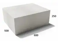 Блоки пгс 600-500-250 - цена за м3