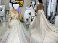 Продам свадебное платье  пеньюар, фотография 5