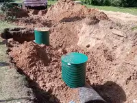 Монтаж автономных канализационных станцый