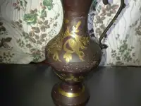 Ваза кувшин с росписью. Индия стар.
