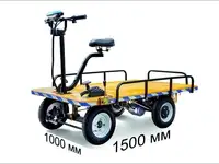 Платформенная тележка электрическая rutrike склад 1500, фотография 2