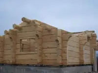 Норвежская рубка срубов из лафета, фотография 7