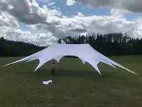 АРЕНДА ШАТРА ЗВЕЗДА ДВОЙНАЯ 100 КВ.М. БЕЛОГО ЦВЕТА, фотография 1