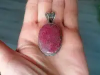 Кулон с природным родонитом., фотография 4