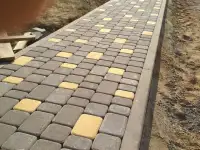 Укладка тротуарной плитки, благоустройство территории, ландшафтный дизайн, отмостка, дорожки, стоянки, тротуары, борта,, фотография 9