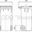 Мусорный контейнер ese 120 л зеленый (Германия)., фотография 2