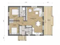 Каркасный дом 10,4х8,6 м, фотография 4
