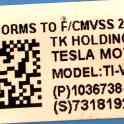 Зап. части для авто Tesla. Ремень безопасности передний правый (пассажирский) (BLK) Tesla model XE, фотография 6