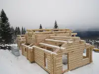 Норвежская рубка срубов из лафета, фотография 9