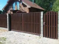Заборы из металлоштакетника, забор-ранчо,забор-жалюзи, фотография 4