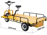 Платформенная тележка электрическая rutrike такса вайд, фотография 7