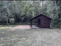 Деревянный дом в лесу на участке 0,5 Га.