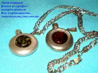 Серебряный кулон, серебряные серьги, фотография 2