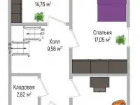 Строительство каркасно-панельных домов. Дом по проекту КД-07.4-15 ''Радуга'', фотография 7