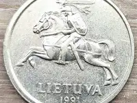 2 лита 1991 (Litai) Литва, фотография 2