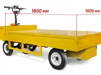 Платформенная тележка электрическая rutrike плита лифтер 1800 с гидроподъёмником, фотография 6