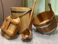 Набор для бани запарник 20 л, шайка 7,5 л, ковшик НОВЫЙ, фотография 3