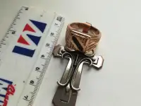 Винтажный крестик и перстень под золото, фотография 2