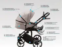 Детская модульная коляска Adamex Zico, фотография 8