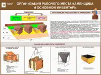 Каменные работы. Учебные плакаты на бумаге и стенды на пластике для колледжа, фотография 3