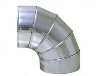 Отвод оцинкованный прямоугольный, D 15-1219 мм, s 2-12,5 мм, Тип: крутоизогнутый..., Марка: 20; 10,2; 09Г2С