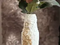 Ваза стеклянная, декорированная