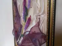 Картина из ткани Лавандовый рассвет. Ручная работа., фотография 3