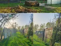 Участок с фундаментом, скважиной, жилым вагоном