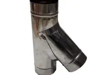 Тройник дымохода D115-450 мм, Стенка: 0,5-15 мм, D2110-120 мм, Матер.: AISI 439...