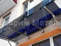 Козырьки из поликарбоната, стекла, металла и др, фотография 11