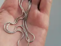 Цепочка серебряная Венецианская змейка. 51 см., фотография 7