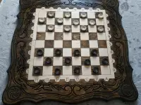 Hарды  шахматы из натурального дерева  60 х 60 см  Tavla , backgammon, фотография 2