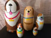 Матрешка-собачки, новая, высота 10,5см, фотография 5