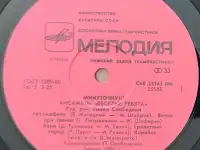 Грампластинка Ансамбль Весёлые ребята - Минуточку!!! 1988, фотография 5