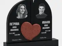 Памятник двойной на 2 чел.из гранита S1 от 1800 руб. Лида и рн, фотография 1