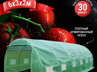 Теплица каркасная росток 6 x 3 x 2 метра (ø -