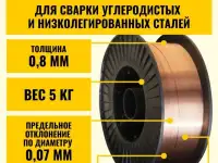 Сварочная проволока 0.8 мм 5кг