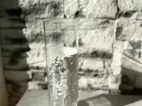 Ваза стеклянная, декорированная, ручная работа, фотография 2
