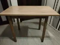 СТОЛ НОВЫЙ ИЗ МАССИВА ДУБА 100Х60, ВЫСОТА 76 см (для кухни, гостиной, офиса, прихожей, спальни), фотография 2