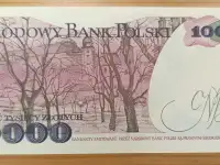 Банкнота 10000 злотых 1987 UNC, фотография 2