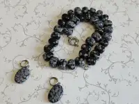 Бусы  серьги из гагата, фотография 9