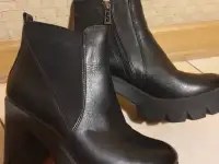утепленные женские кожаные полусапожки