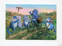 Открытки. Лето, осень, интерьер. Набор 12 шт. Художн. Ирина Зенюк, фотография 4
