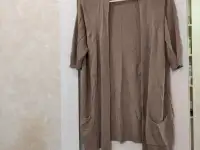 Кардиган жен, светло-коричнев, трикотаж, XL, 46-48, 20 руб, фотография 2