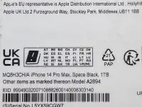 Apple iPhone 14 Pro Max — 1 ТБ — космический черный (разблокирован), фотография 3