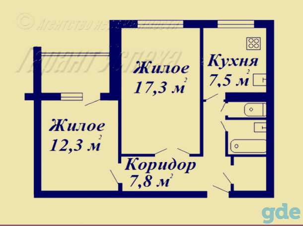 Продам двухкомнатную квартиру в г.Пинск, фотография 1