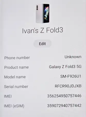 Galaxy Z fold 3 12/256, фотография 5