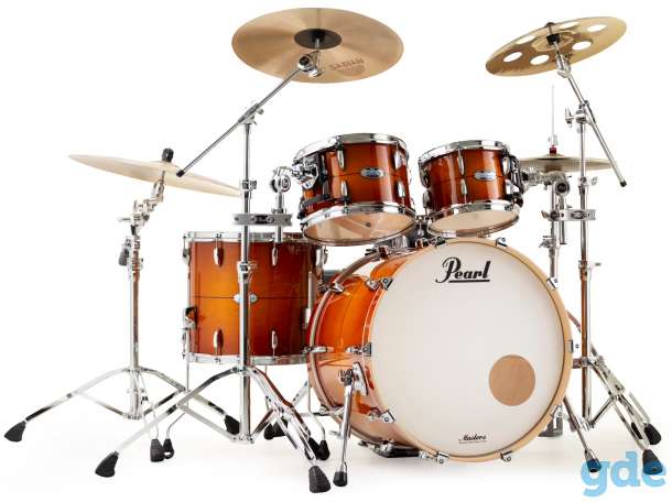 Pearl MCT924XEP/C840 Masters Maple Almond Red Stripe 4-Piece Shell Set, фотография 1