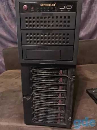 Продам мощный сервер SUPERMICRO Xeon, 64GB, 10TB, 2x800w, фотография 1